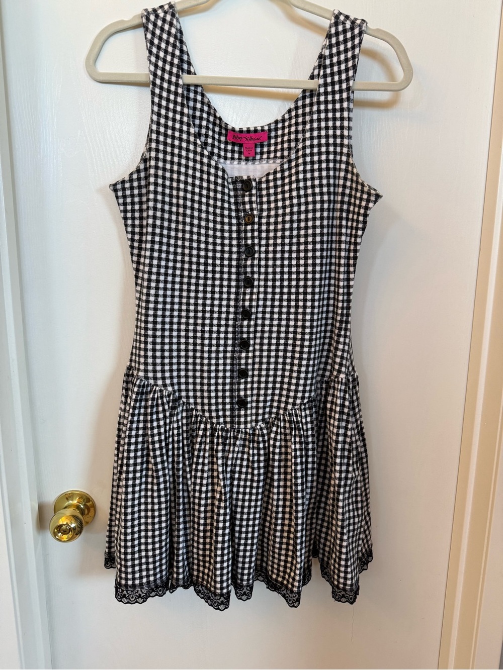 Betsey Johnson Black & White Gingham Dress